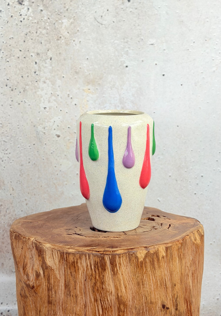 Keramieke Regenboog bloempot |  small - 18x27cm