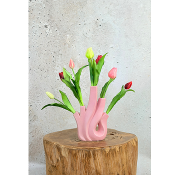 Kunst tulpen - roze mix | 7 stuks