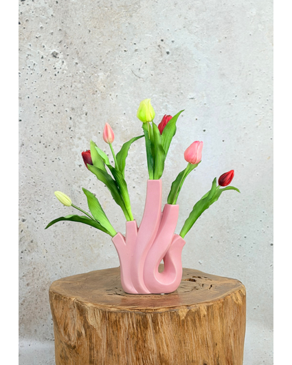 Kunst tulpen - roze mix | 7 stuks