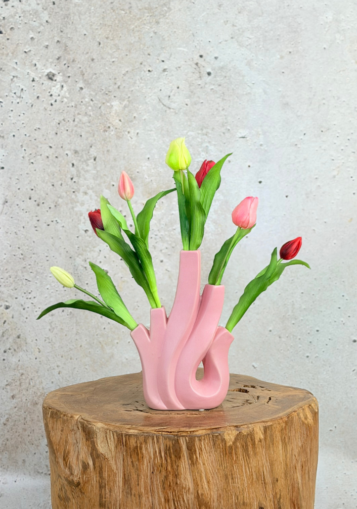 Kunst tulpen - roze mix | 7 stuks