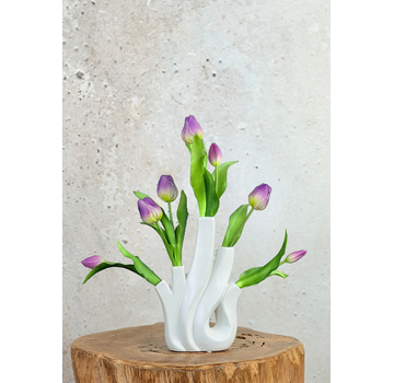 Kunst tulpen - lilac | 7 stuks