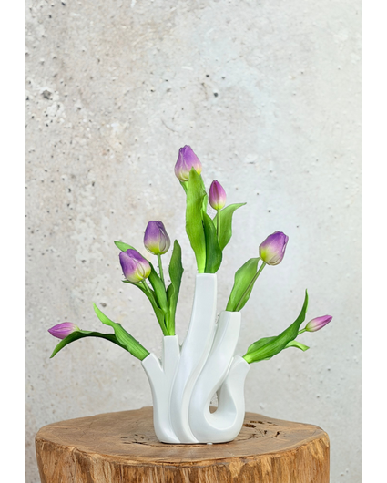 Kunst tulpen - lilac | 7 stuks