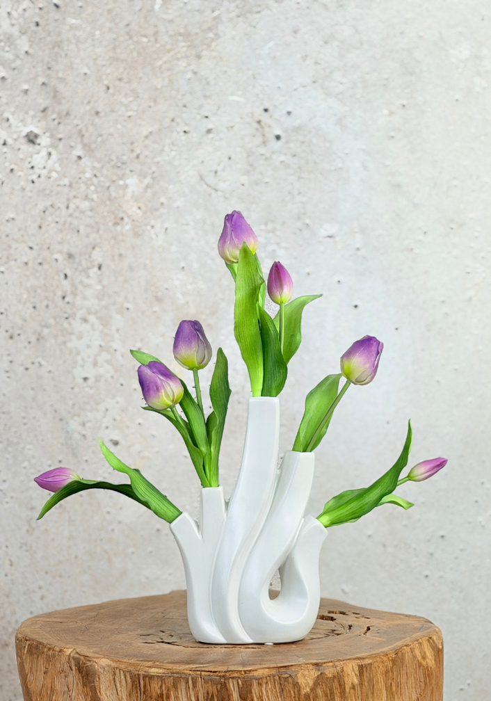 Kunst tulpen - lilac | 7 stuks