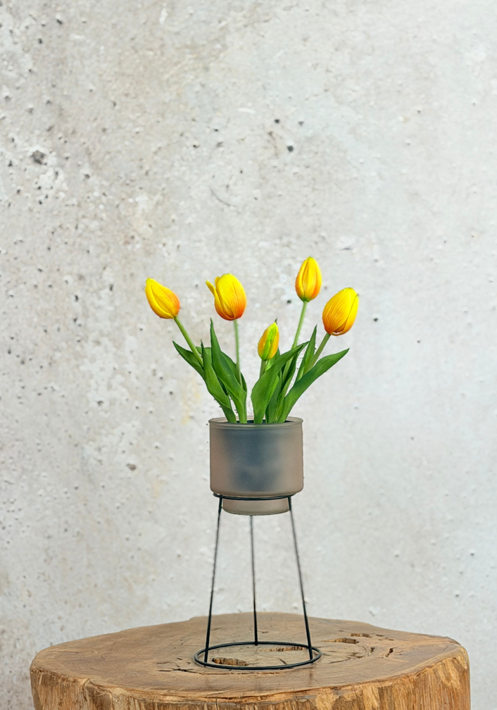 Kunst Tulpen - geel (incl. pot) | 30cm