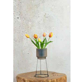 Kunst Tulpen - oranje (incl. pot) | 30cm