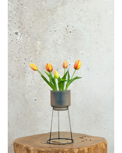 Kunst Tulpen - oranje (incl. pot) | 30cm