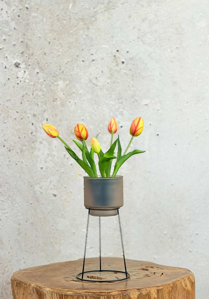 Kunst Tulpen - oranje (incl. pot) | 30cm