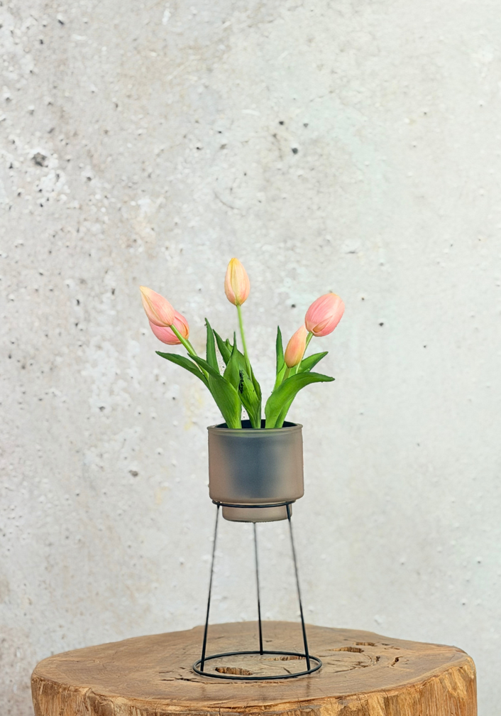 Kunst Tulpen - roze (incl.  pot) | 30cm