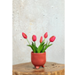 Kunst Tulpen - fuchsia (incl. terracotta pot) | 30cm