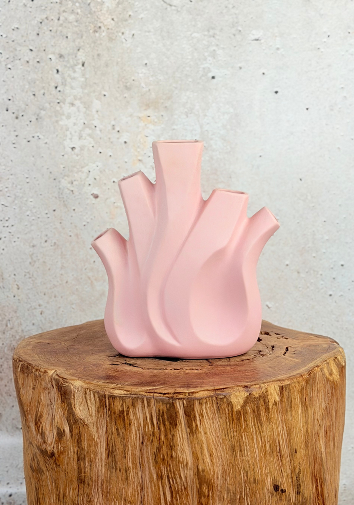 Kunstboeket "Tulpen uit Amsterdam" - incl. roze vaas | 50cm