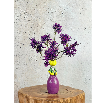 Zijden boeket "Purple Mind" - inclusief vaas