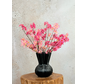 Zijden boeket "Pink Blossom" incl. zwarte vaas