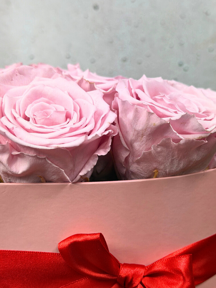 Longlife Rozenbox 'hart' (9 stuks rozen)