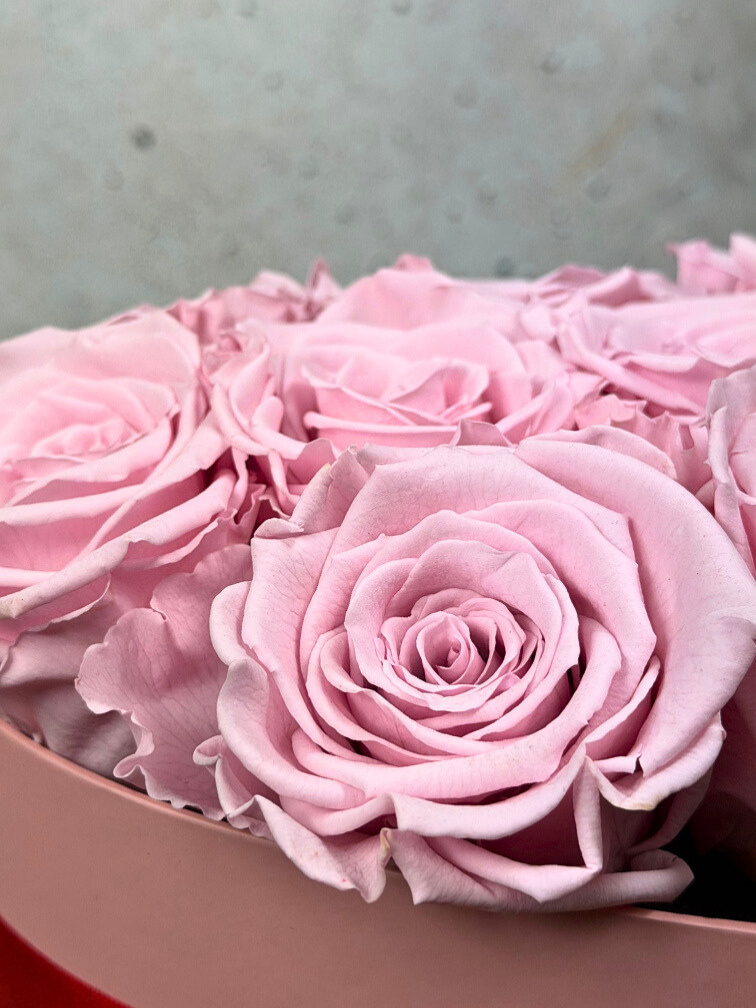 Longlife Rozenbox 'hart' (9 stuks rozen)