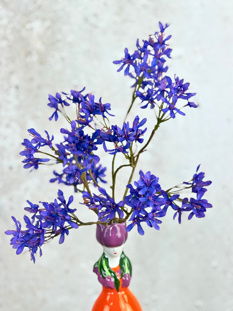 Zijden boeket "Blue Mind" - inclusief vaas