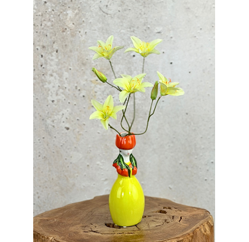 Zijden boeket "Yellow Mind" - inclusief vaas