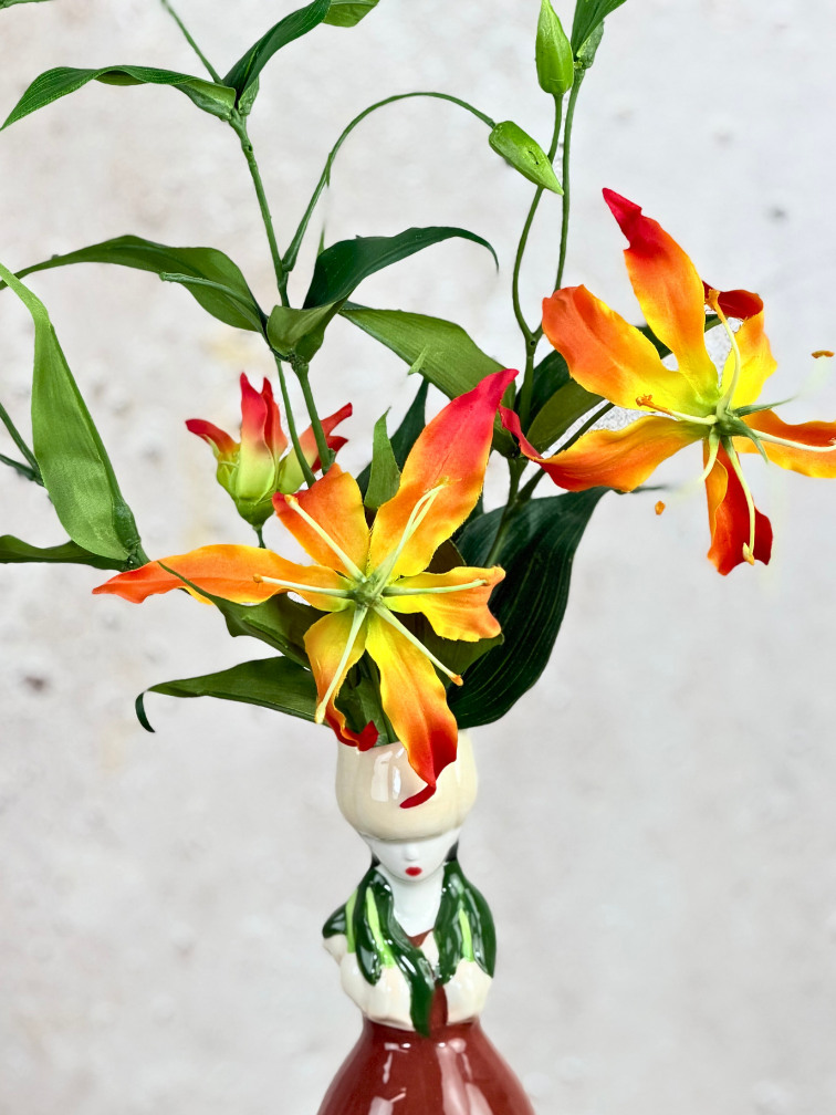 Zijden boeket "Glorious Mind" - inclusief vaas