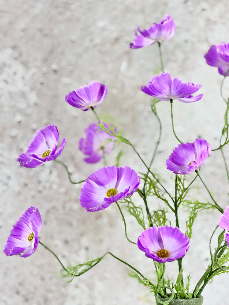 Zijden boeket "Veldboeket Lilac" | 80cm