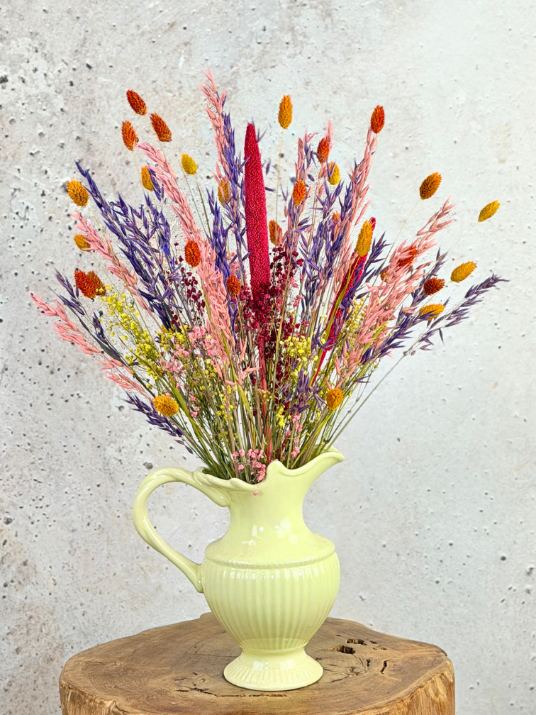 Droogbloemen boeket "Happy Teapot" | 70cm