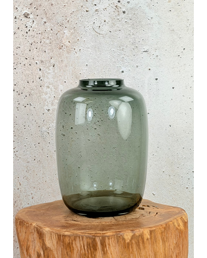 Vase the World |  Kara vaas "Grey" | ⌀25xH35cm