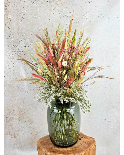 Droogboeket "Pink Garden  XL" | 85cm