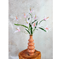 Zijden boeket "Pastel Lily's" incl.  vaas