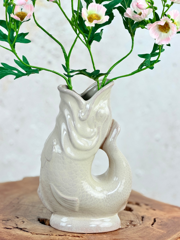 Zijden boeket "De Bloemlip vis" - incl. vaas