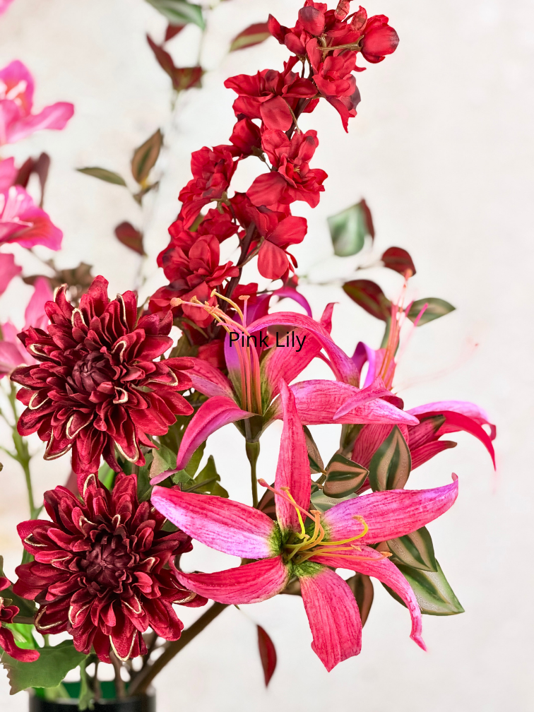 Zijden boeket "Lily Rose" | 70cm