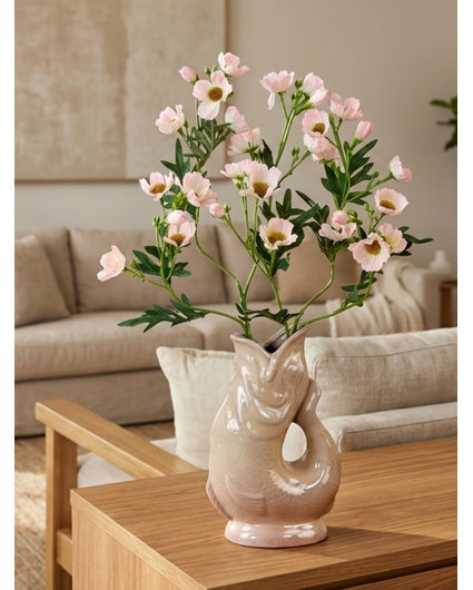 Zijden boeket "De Bloemlip vis" - incl. vaas