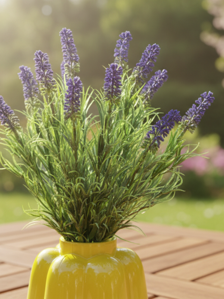 Zijden boeket "Lavender Dream" - incl. vaas