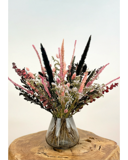 Droogboeket "Luxury Night" (Small) - incl. vaas | 35cm