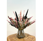 Droogbloemen boeket "Luxury Night" (Small) - inclusief smokey vaas | 35cm
