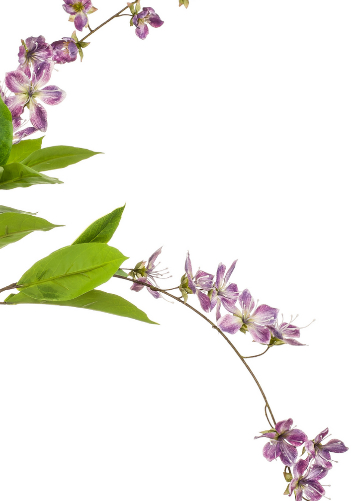 Zijden bloesem "Bauhinia hanging spray" purple | 100 cm