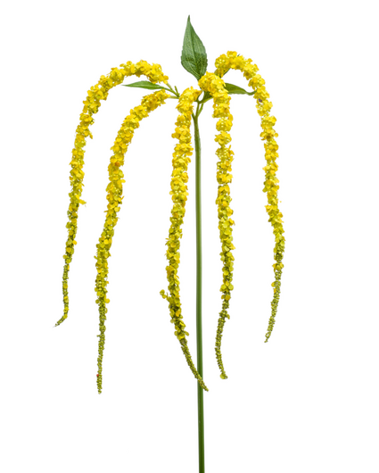 Zijden bloem "Amaranthus" yellow | 97 cm