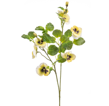 Zijden bloem "Pansy" yellow | 85cm
