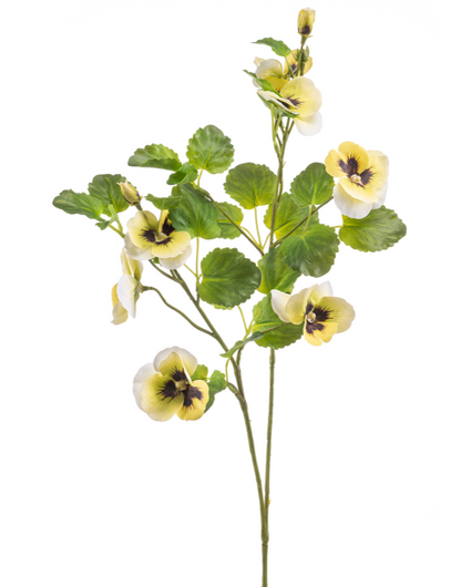 Zijden bloem "Pansy" yellow | 85cm