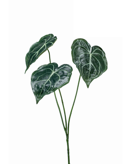 Zijden bloem "Anthurium leaves" | 62cm