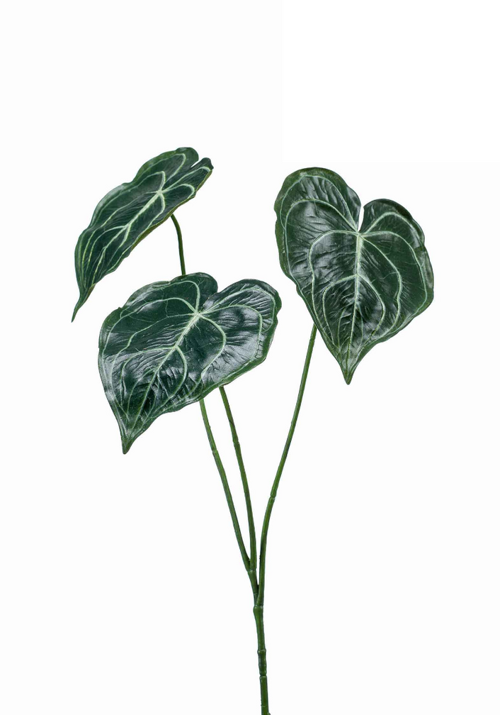 Zijden bloem "Anthurium leaves" | 62cm