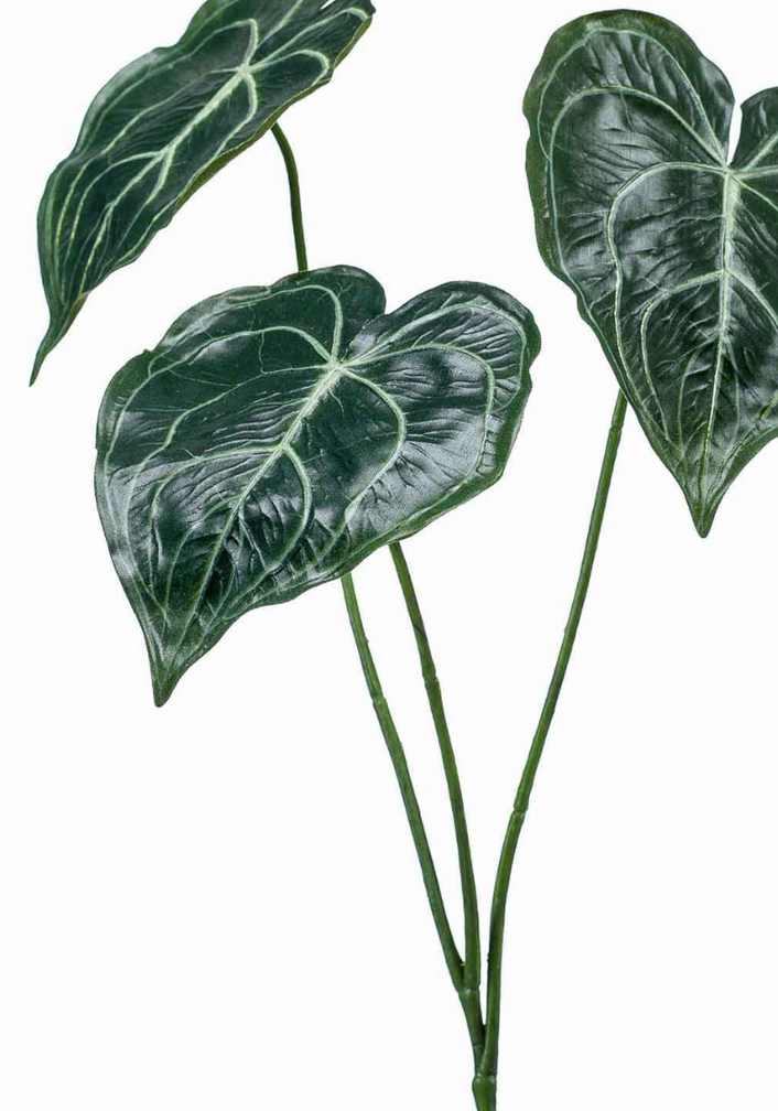 Zijden bloem "Anthurium leaves" | 62cm