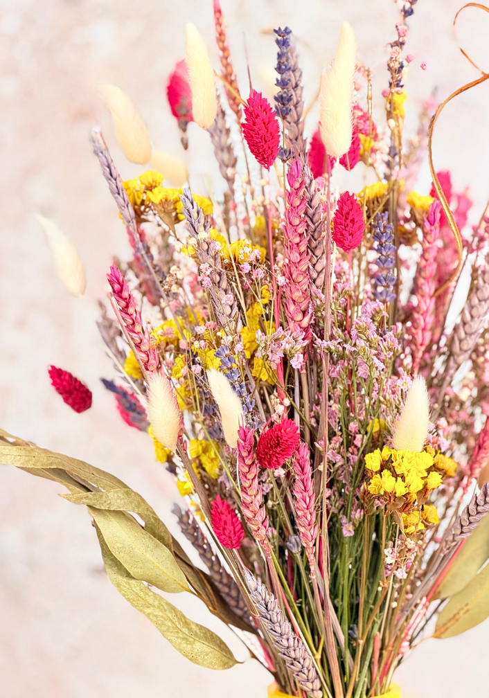 Droogboeket "Funky Fiesta" | 40cm - incl. vaas