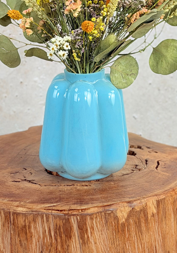 Droogbloemen boeket "Sunny Days" | 40cm - inclusief vaas