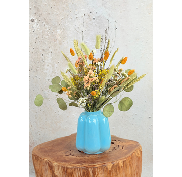 Droogbloemen boeket "Sunny Days" | 40cm - inclusief vaas