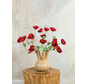 Zijden boeket "Poppy Field" incl. beige vaas
