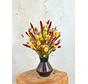 Droogbloemen boeket "Happy Flower Field" Incl. vaas | 45cm