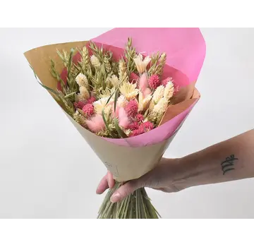 Veldboeket droogbloemen "Wild Blush" | 40cm