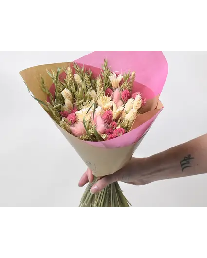Veldboeket droogbloemen "Wild Blush" | 40cm