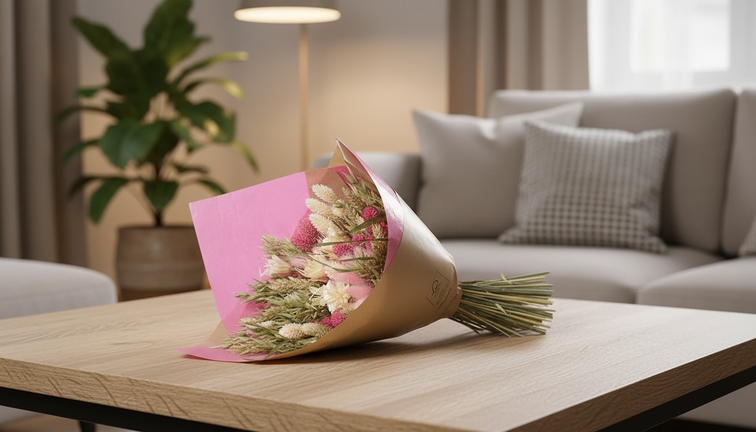 Veldboeket droogbloemen "Wild Blush" | 40cm