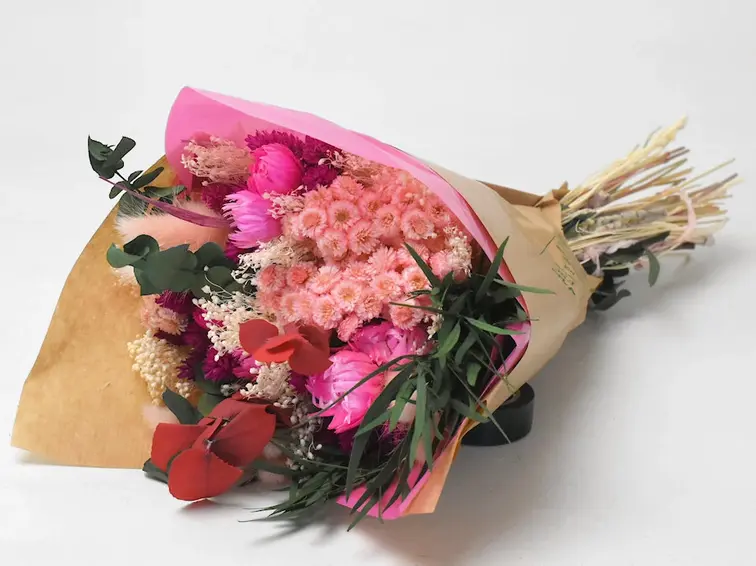 Droogboeket "Sweet Strawberry" | 40cm