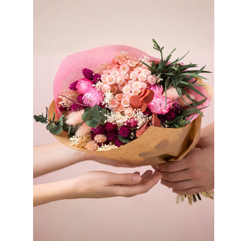 Droogboeket "Sweet Strawberry" | 40cm