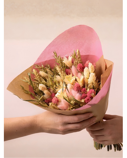 Veldboeket droogbloemen "Wild Blush" | 40cm